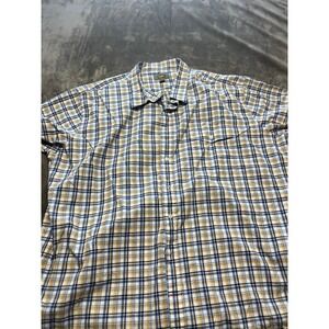 Foundry Supply Co. Men's Plaid Button‎ Down Short Sleeve Casual Shirt 3XL